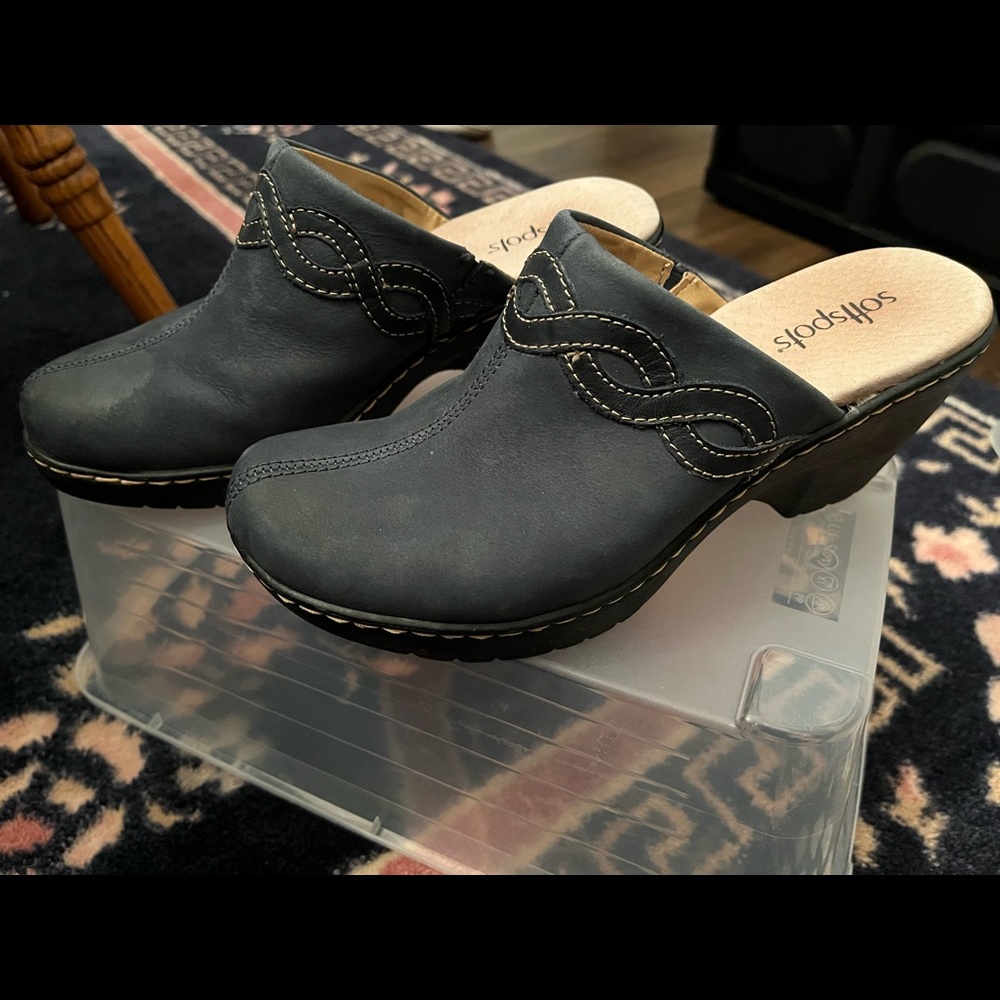 Blue clogs